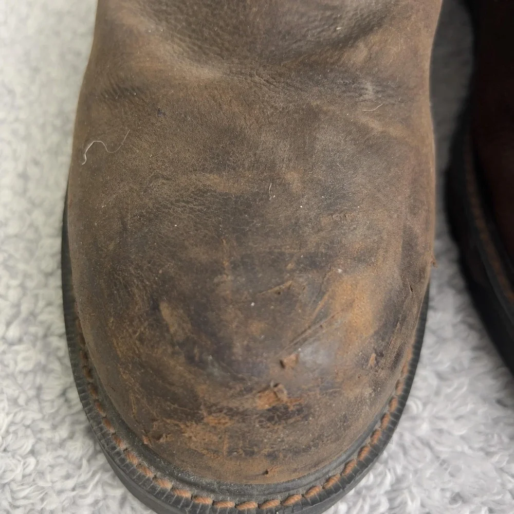 Ariat Boots Mens 14EE Brown Chelsea Steel Toe Waterproof Slip Resistant Work
